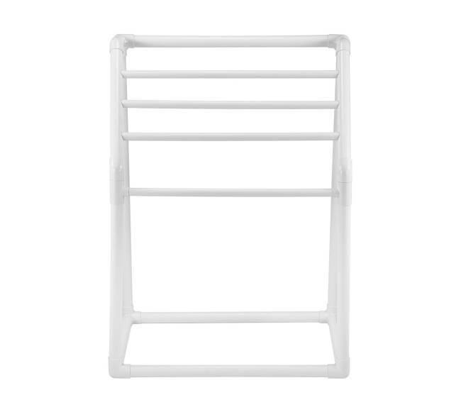 Balto PVC rankšluosčių stovas lauko baseinui10