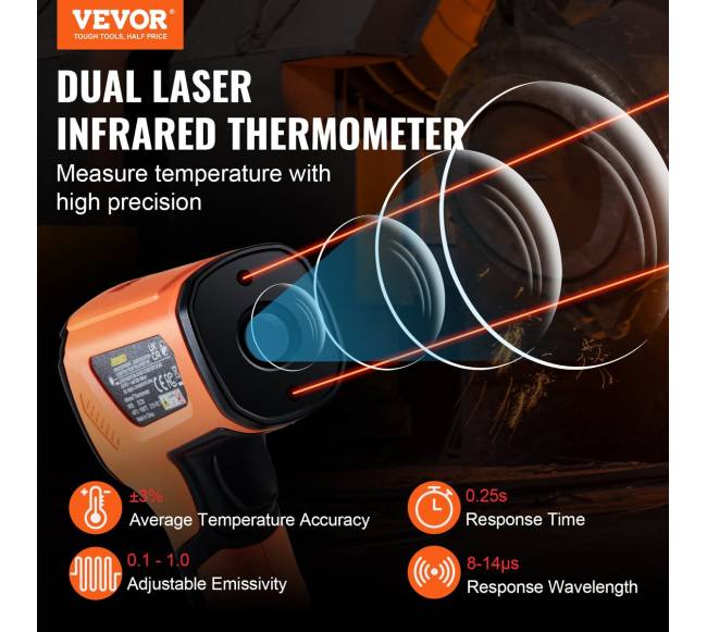 Infraraudonųjų spindulių termometras su dviem lazeriais1