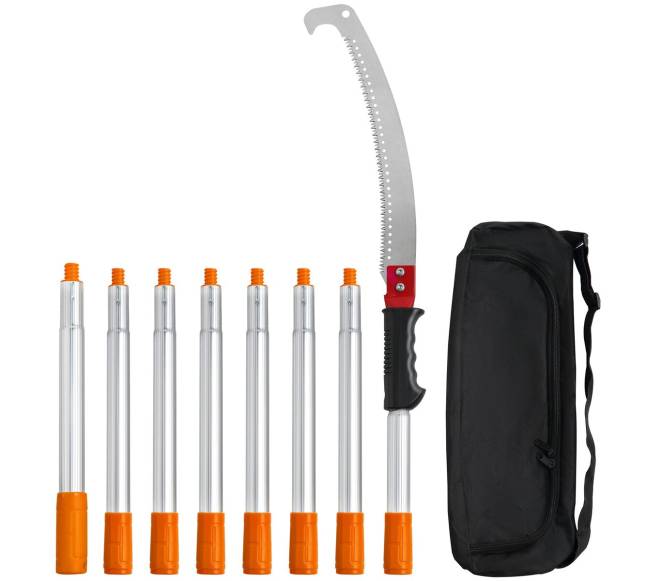 Teleskopinis pjūklas medžių šakoms genėti0