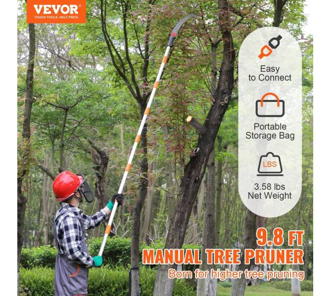 Teleskopinis pjūklas medžių šakoms genėti1