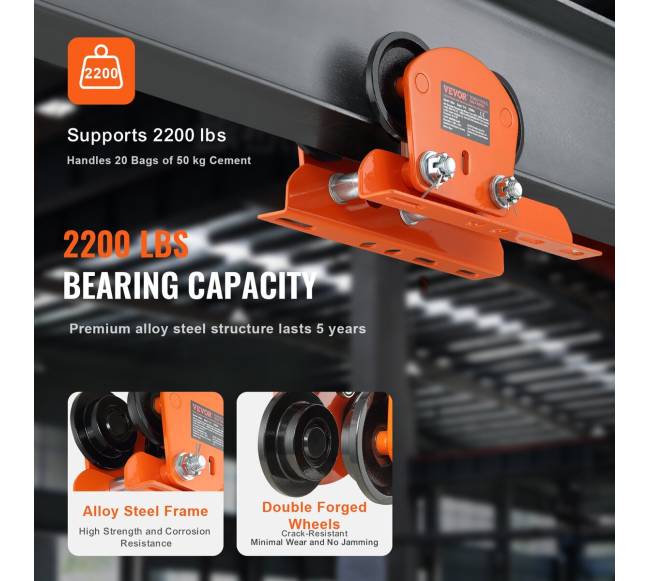 Elektrinis keltuvas su rankiniu vežimėliu, 1 tona2