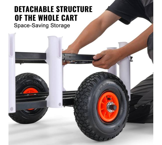 Paplūdimio žvejybinis vežimėlis su 7 meškerių laikikliais4