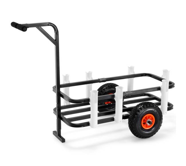 Paplūdimio žvejybinis vežimėlis su 7 meškerių laikikliais9