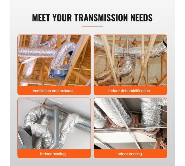 Vėdinimo žarna su izoliacija 158 mm 7,62 m5