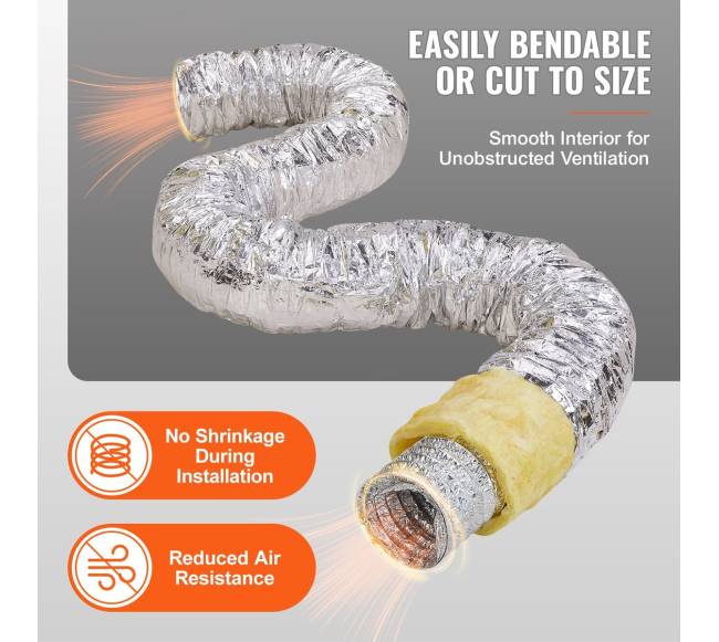 Džiovintuvo ventiliacijos žarna, 152.4 mm, izoliuota3