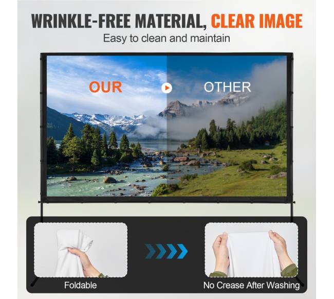 Projektoriaus ekranas su stovu, 100 colių2