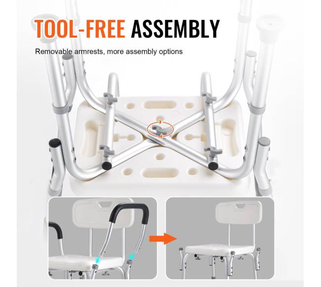 Dušo kėdė su atlošu, reguliuojamas aukštis6