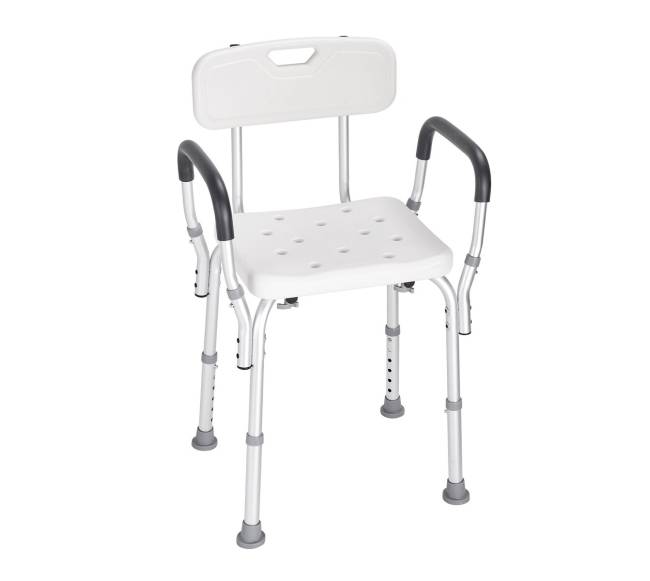 Dušo kėdė su atlošu, reguliuojamas aukštis10