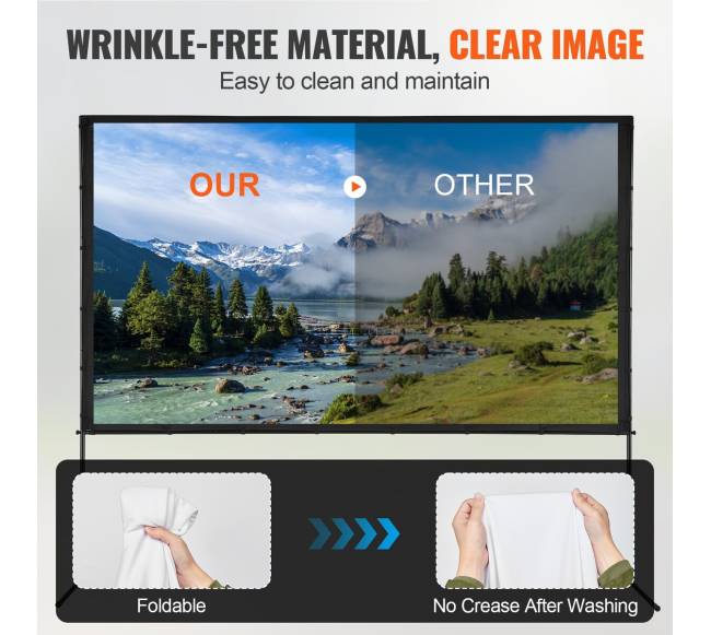 Ekranas su stovu projektoriui, 120 colių2