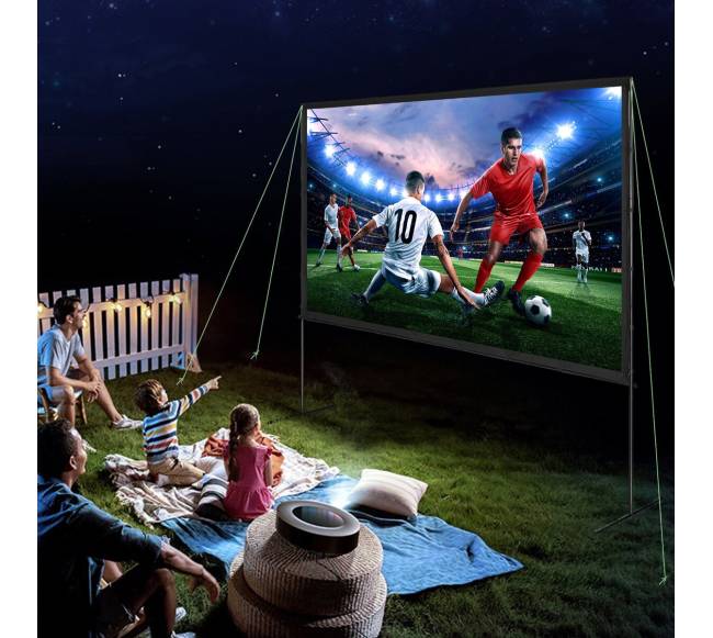 Ekranas su stovu projektoriui, 120 colių7
