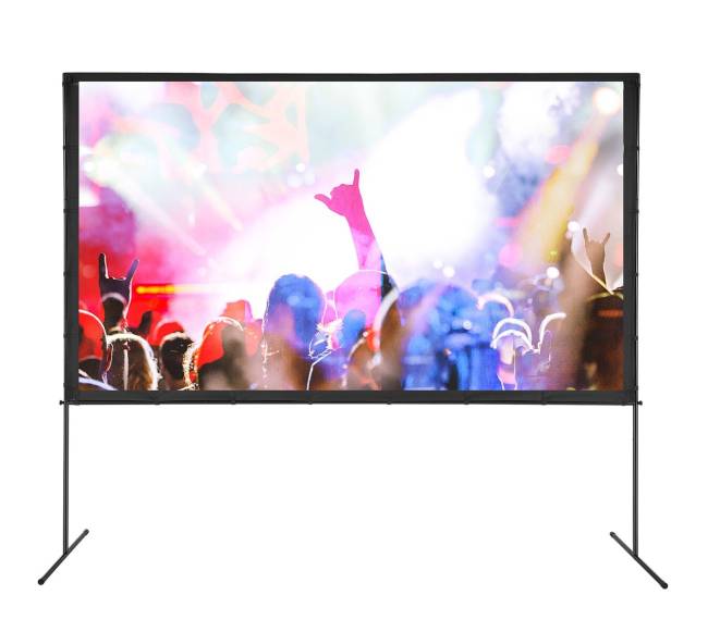 Ekranas su stovu projektoriui, 120 colių9