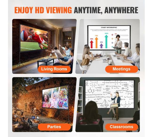 Projekcinis ekranas su stovu 120 colių5