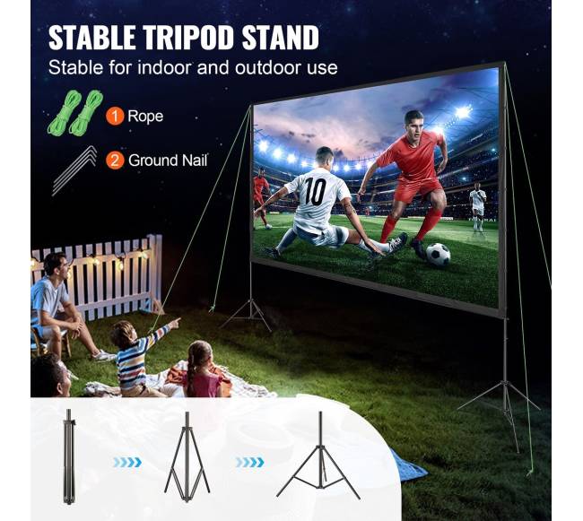 Projekcijos ekranas su stovu, 150 cm 16:93