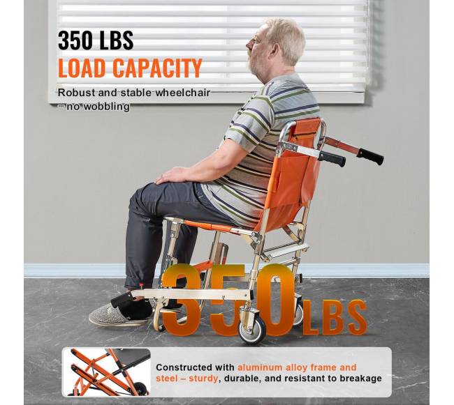 sulankstoma nešiojama evakuacijos kėdė laiptais2