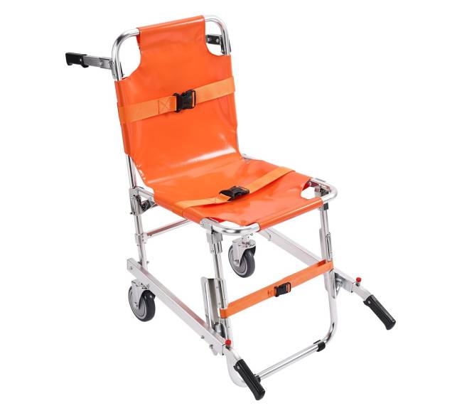 sulankstoma nešiojama evakuacijos kėdė laiptais9