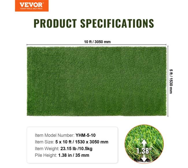 Dirbtinė žolė kilimui lauke 153x305 cm6
