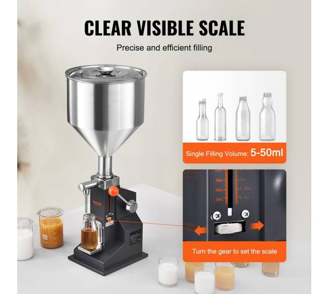 Rankinis skysčių užpildymo įrenginys, 5-50 ml2