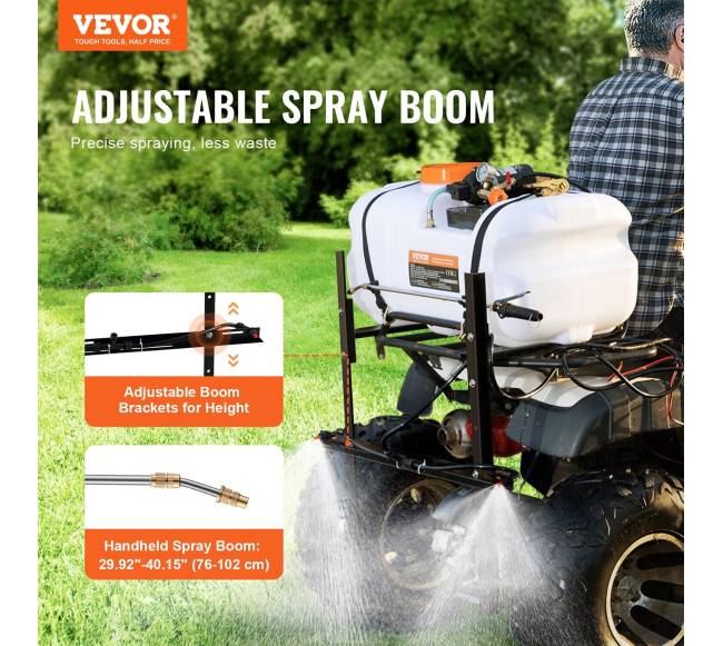 ATV purkštuvas su purškimo strėle, 60 l1