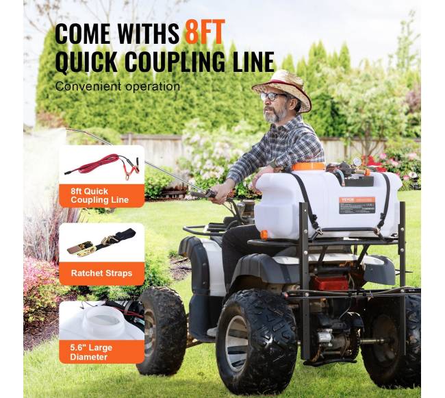 ATV purkštuvas su purškimo strėle, 60 l4