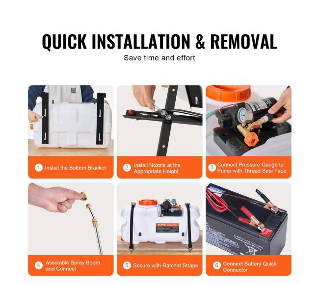 ATV purkštuvas su purškimo strėle, 60 l5