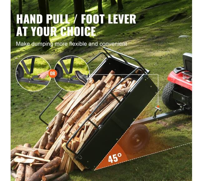 Plieninė priekabėlė sodo traktoriukui4