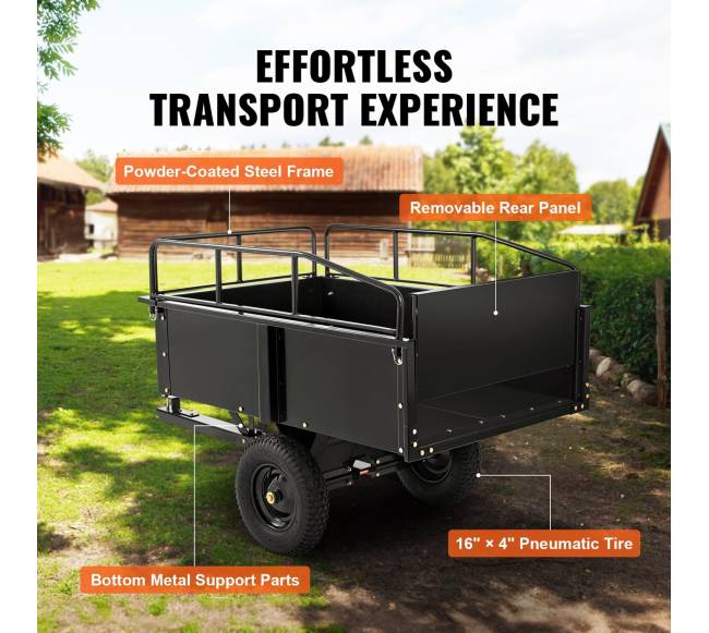 Plieninė priekabėlė sodo traktoriukui5