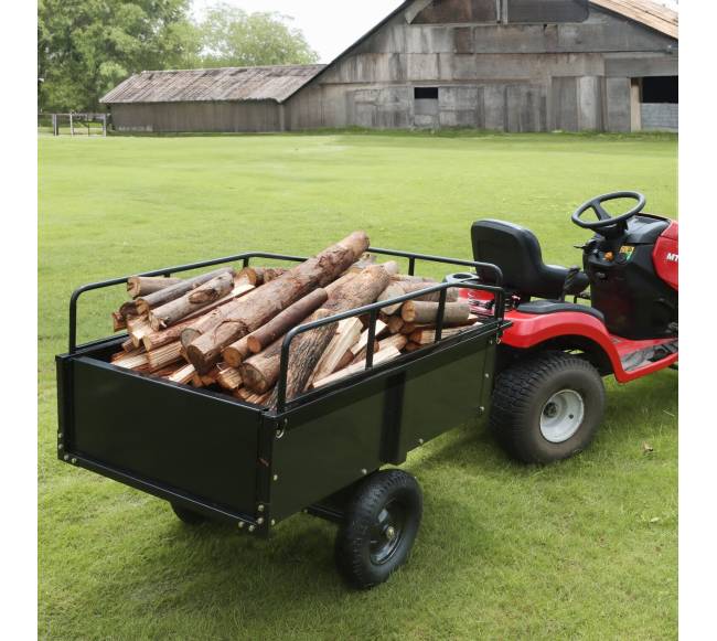 Plieninė priekabėlė sodo traktoriukui7