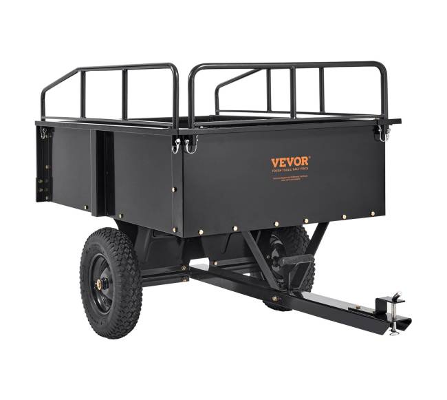 Plieninė priekabėlė sodo traktoriukui10