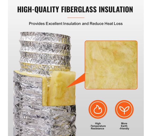 Džiovintuvo ventiliacijos žarna 127 mm, izoliuota1