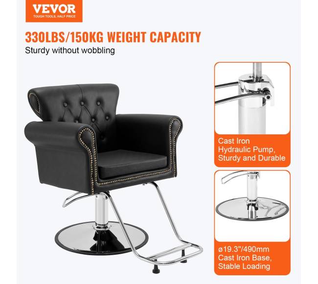 Kirpėjo kėdė grožio salonui, su hidrauliniu pompa1