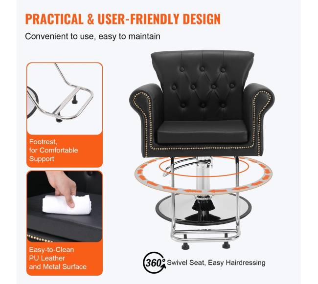 Kirpėjo kėdė grožio salonui, su hidrauliniu pompa4