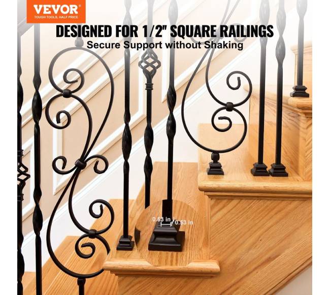 Aliuminio turėklų laikikliai laiptams, 50 vnt.1