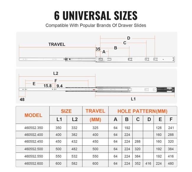 10 porų stalčių bėgelių su slopikliais4
