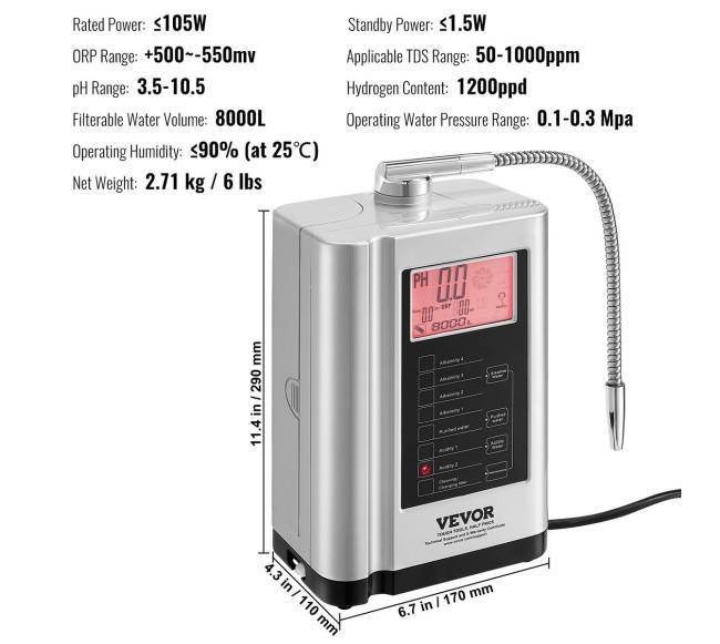 Vandens jonizatorius su pH reguliavimu6