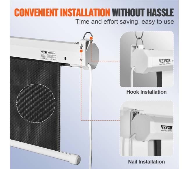 Elektrinis projektoriaus ekranas 100 colių UHD4