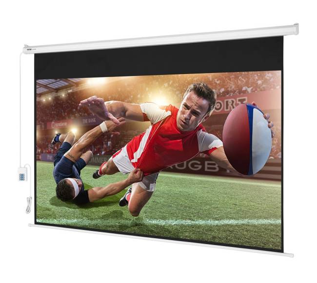 Elektrinis projektoriaus ekranas 100 colių UHD10