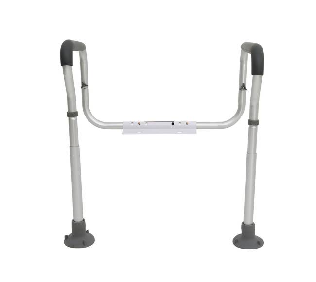 Reguliuojamas tualeto turėklas su paminkštintais atramomis8