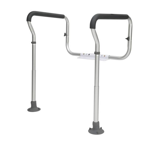 Reguliuojamas tualeto turėklas su paminkštintais atramomis10