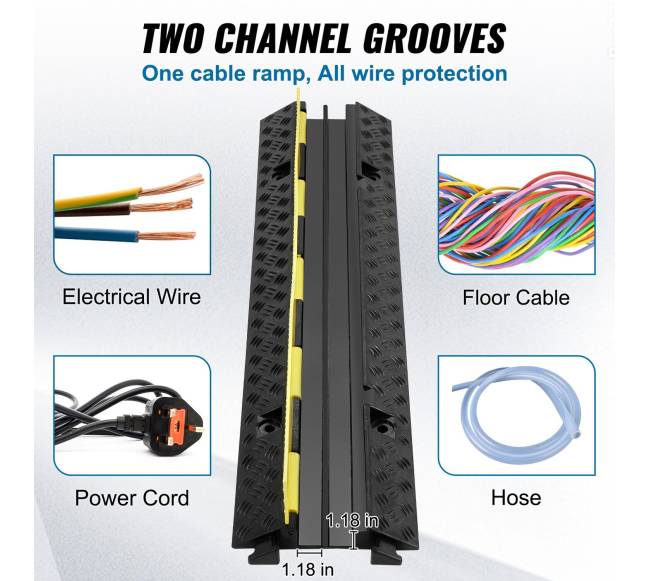 5 vnt guminis kabelių apsaugos rampas2