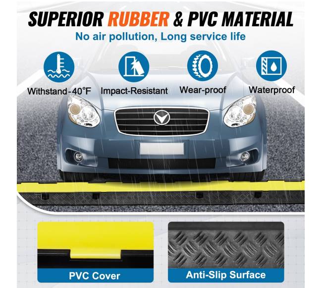 5 vnt guminis kabelių apsaugos rampas3