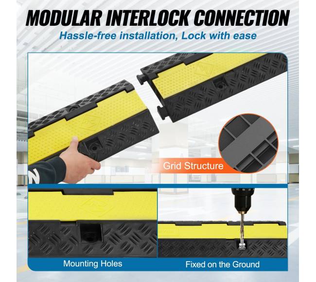 5 vnt guminis kabelių apsaugos rampas5