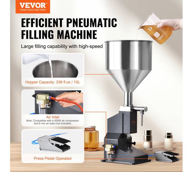 Pneumatinė pasta ir skysčių pildymo mašina1