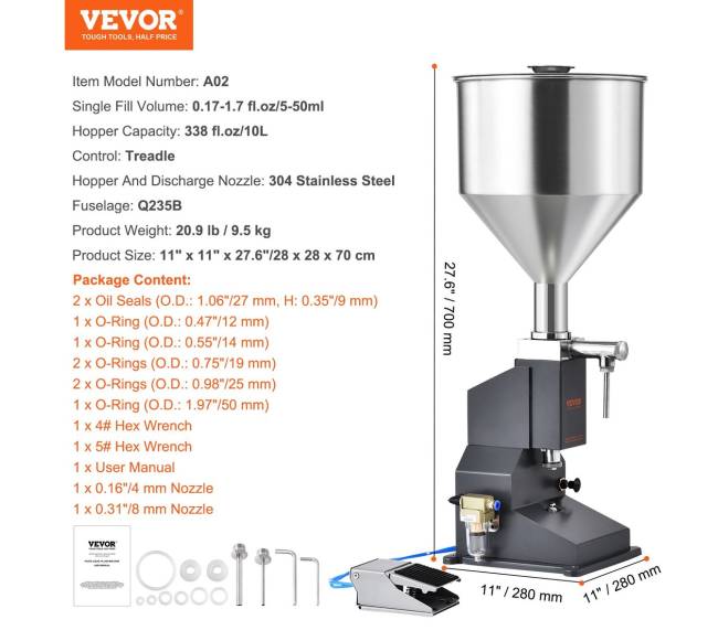 Pneumatinė pasta ir skysčių pildymo mašina6