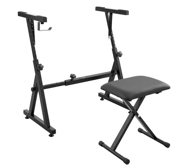 Elektrinio pianino stovų ir suoliukų rinkinys0