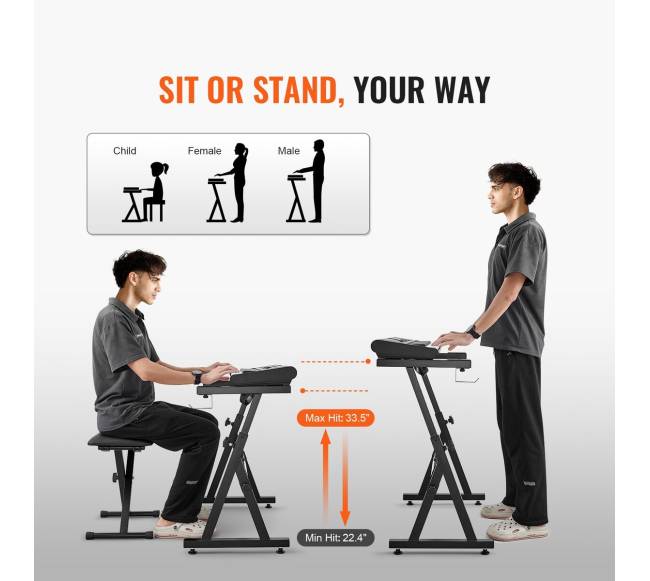 Elektrinio pianino stovų ir suoliukų rinkinys3