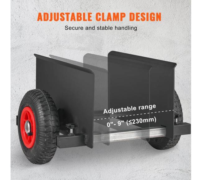 Plokštelių vežimėlis su 8" pneumatine ratuku4