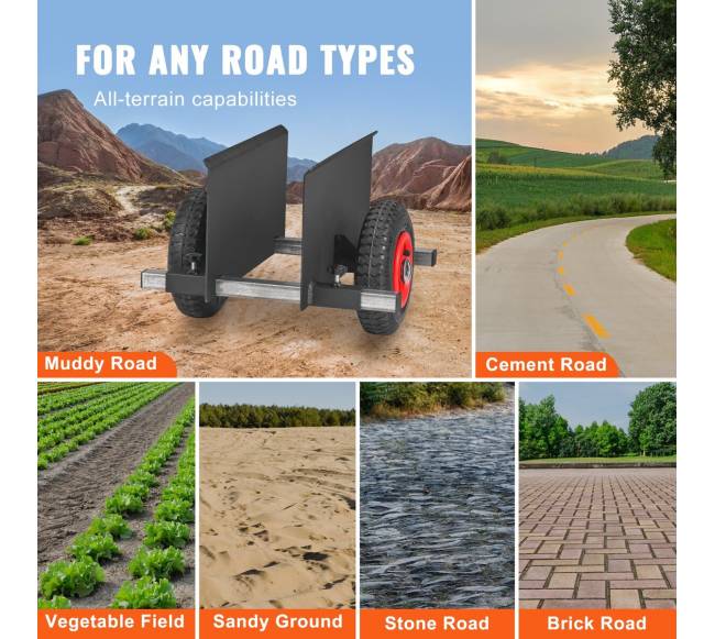 Plokštelių vežimėlis su 8" pneumatine ratuku5