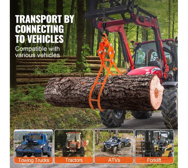 Rąstų pakėlimo kablis, 4 nagų griebtuvai4