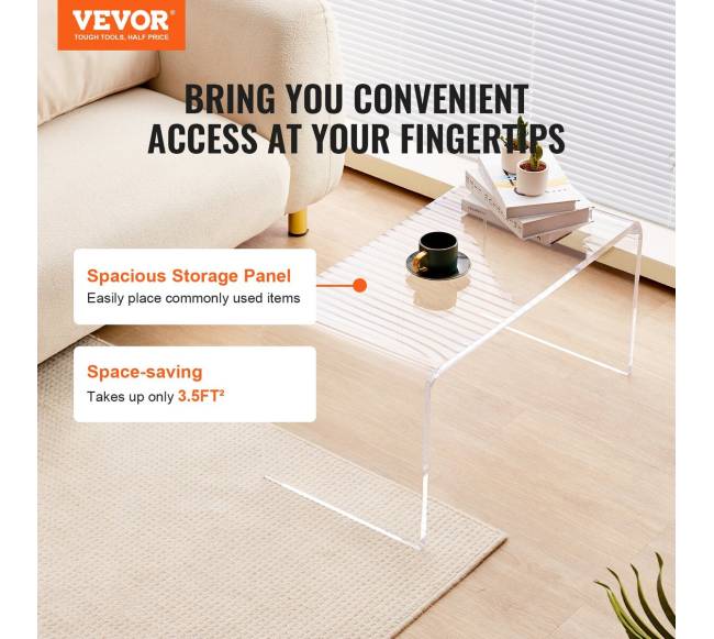 Skaidrus akrilinis kavos staliukas C formos1