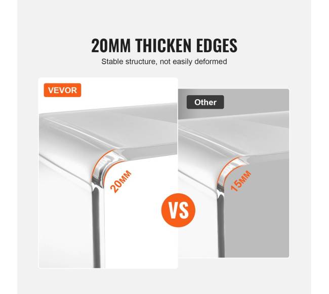 Skaidrus akrilinis kavos staliukas C formos3